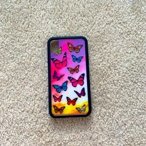 Wildflower butterfly iPhone case, sunset colors, iPhone XR